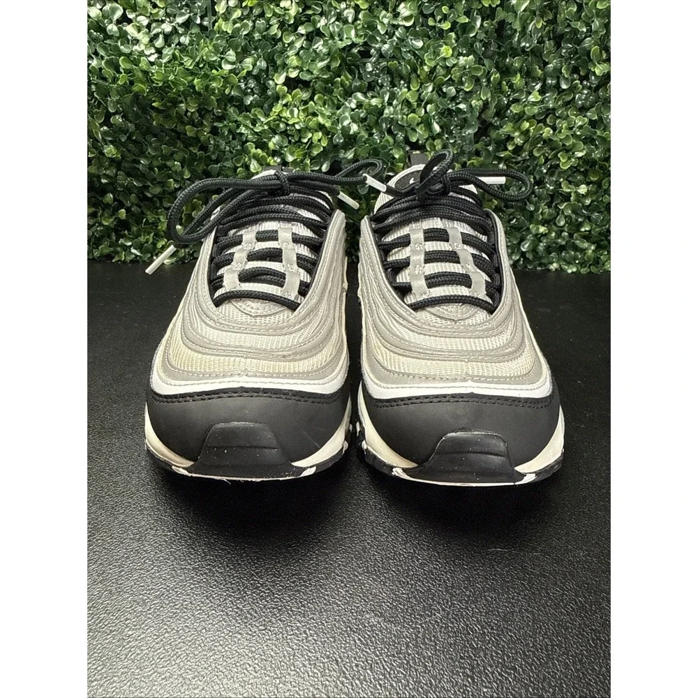 Nike Air Max 97 Sneakers Kids Size 5.5 Y Black Metallic Silver Shoes Youth